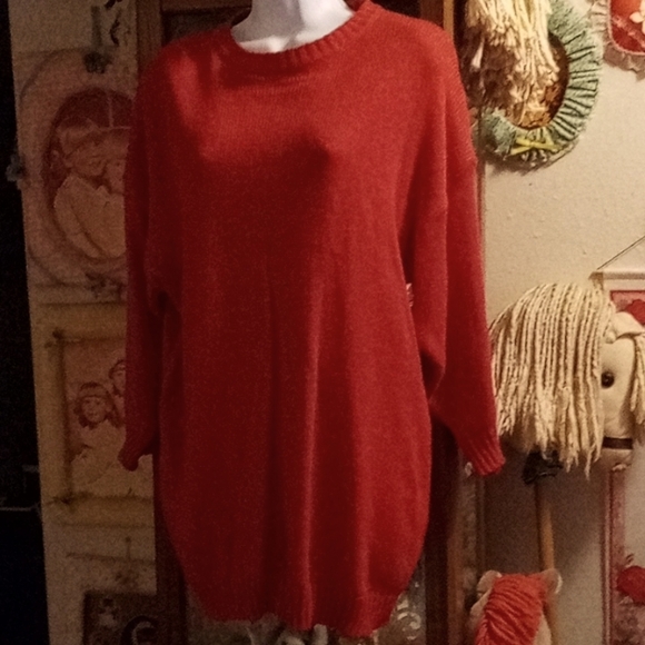 Super BIG, Oversized, Vintage 80's, RED, Sweater - Picture 1 of 10